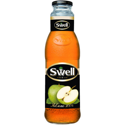 Сок Swell яблочный осветленный стерилизованный, 750мл