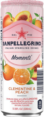 Напиток безалкогольный Sanpellegrino клементин-персик газированный, 330мл