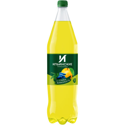 Напиток безалкогольный Ильинские Лимонады слива-жимолость сильногазированный, 1.42л