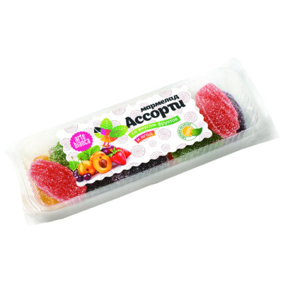 Мармелад Arte Bianca Ассорти со вкусом фруктов и ягод, 350г