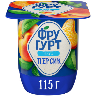 Йогурт Фругурт с персиком 2.5%, 115г
