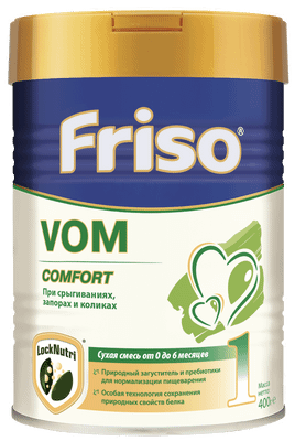 Смесь Friso VOM 1 Comfort сухая молочная с 0 до 6 месяцев, 400г