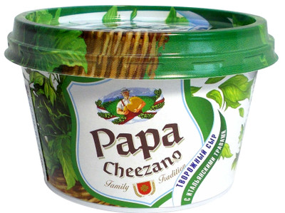 Сыр творожный Papa Cheezano с итальянскими травами 60%, 160г
