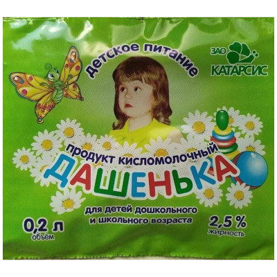 Продукт кисломолочный Дашенька сладкий 2.5%, 200г