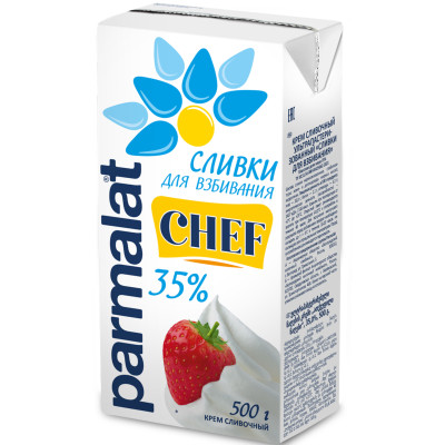 Сливки Parmalat для взбивания стерилизованные 35%, 500мл