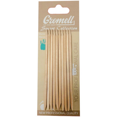 Палочки Gromell для маникюра деревянные, 10шт