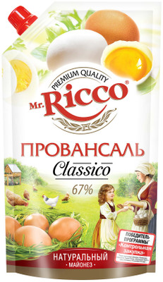 Майонез Mr. Ricco Провансаль organic 67%, 400г