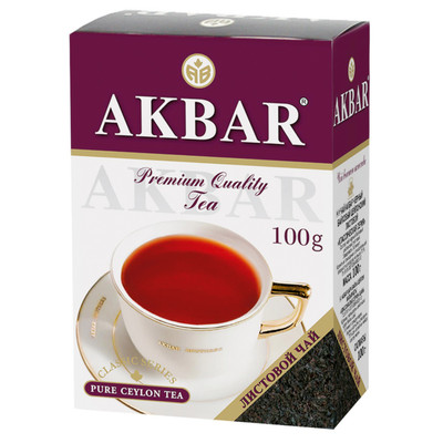 Чай Akbar Классическая серия чёрный байховый листовой, 100г