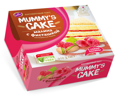 Торт Konti Mummy's cake малина-фисташка, 310г