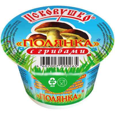 Сырный продукт Псковушко Полянка с грибами 45%, 100г