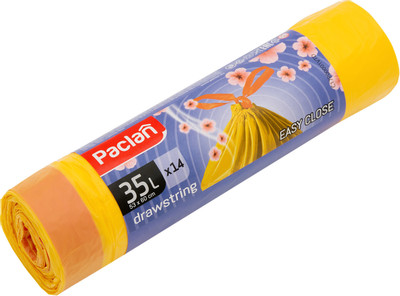 Мешки для мусора Paclan Drawstring Aroma с завязками 14шт, 35л