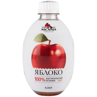 Напиток Ascania яблочный газированный, 330мл