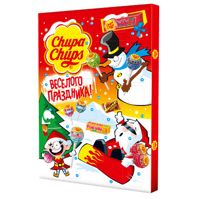 Набор кондитерских изделий Chupa Chups Новогодний Календарь, 197.6г