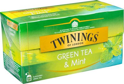 Чай Twinings зелёный с мятой в пакетиках, 25х1.5г
