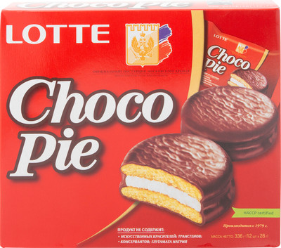 Печенье Lotte Choco Pie прослоёное глазированное, 336г
