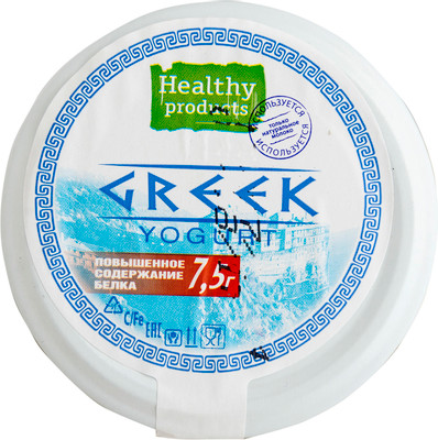 Йогурт Полезные Продукты греческий персик-маракуйя 0%, 165г