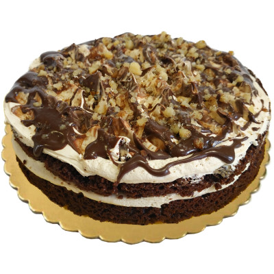 Торт БКК Шоколадный с грецким орехом, 600г