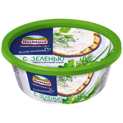 Сыр творожный Hochland с зеленью 60%, 140г
