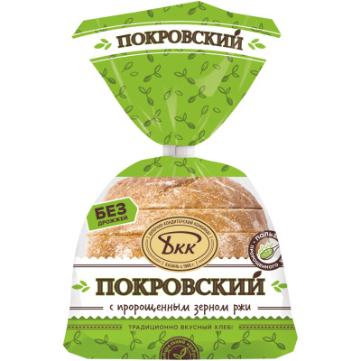 Хлеб БКК Покровский с пророщенным зерном ржи нарезанный, 300г