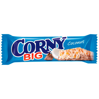 Батончик злаковый Corny кокос-молочный шоколад, 50г