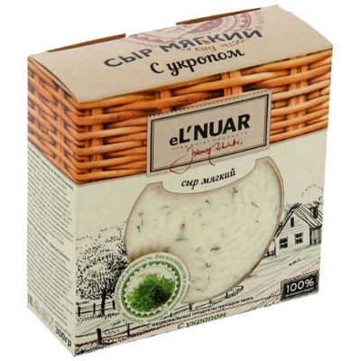 Сыр мягкий Elnuar с укропом 45%, 300г