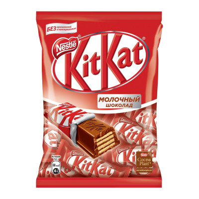Шоколад KitKat молочный с хрустящей вафлей, 169г