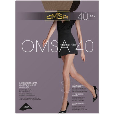 Колготки Omsa женские бежевые 40, р.XL