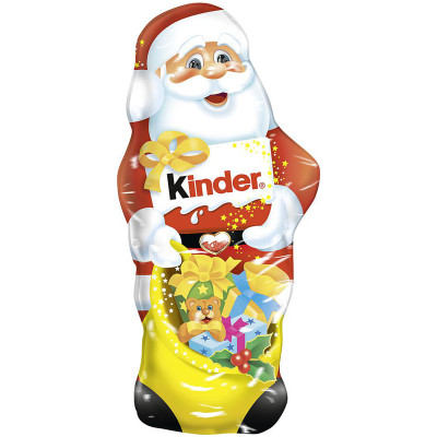Фигурка шоколадная Kinder с внутренним молочным слоем в форме Деда Мороза, 55г