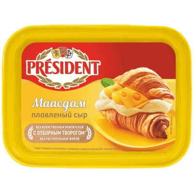 Сыр President Маасдам плавленый 45%, 400г