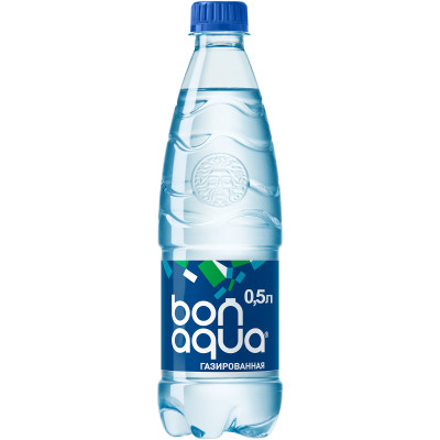 Вода BonAqua питьевая газированная, 500мл