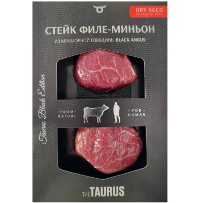 Стейк Taurus Филе-Миньон Dry Aged из говядины категории А, 350г