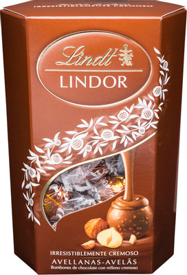 Конфеты Lindt Lindor из молочного шоколада с кусочками фундука, 200г