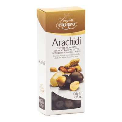 Арахис Crispo в молочном белом и тёмном шоколаде, 130г