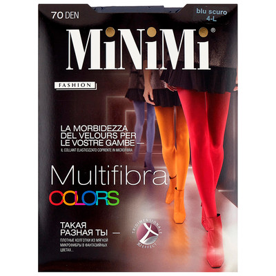 Колготки MiNiMi Multifibra Colors женские 70d Blu Scuro р.3