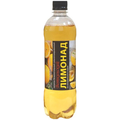 Напиток безалкогольный Воткинский Лимонад из натурального сырья газированный, 450мл