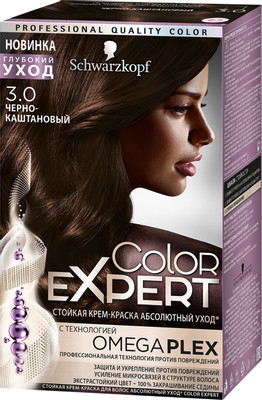 Крем-краска для волос Schwarzkopf Color Expert чёрно-каштановый 3.0
