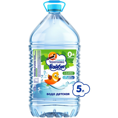 Питьевая вода для детского питания Бэйби Черноголовка, негазированная, 5л