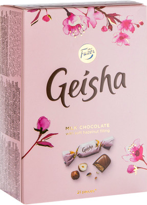 Конфеты Geisha молочный шоколад с начинкой из тёртых орехов, 150г