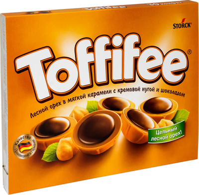 Конфеты Toffifee лесной орех в карамели, 250г