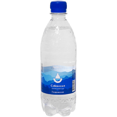 Вода Собовская питьевая природная газированная, 500мл