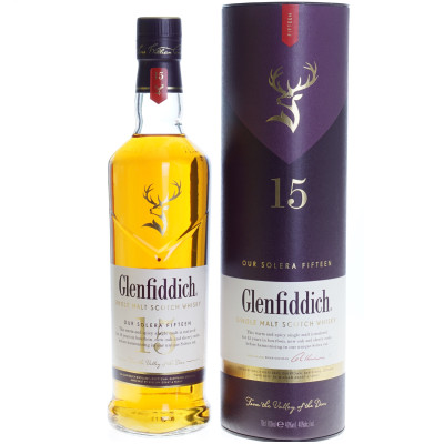 Виски Glenfiddich 15-летний 40% в подарочной упаковке, 700мл