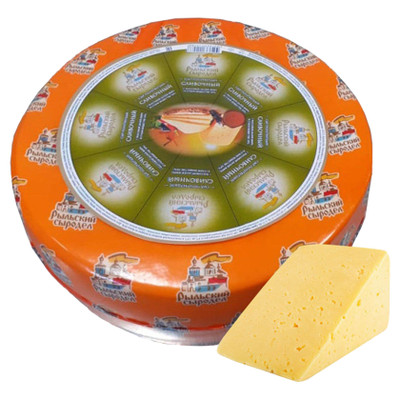 Сыр полутвёрдый Рыльский Сыродел Сливочный круг 50%