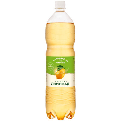 Напиток безалкогольный Карачинская Экстра-лимонад сильногазированный, 1.5л