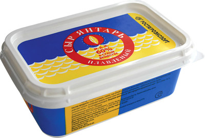 Сыр плавленый Ростагроэкспорт Янтарь 60%, 400г