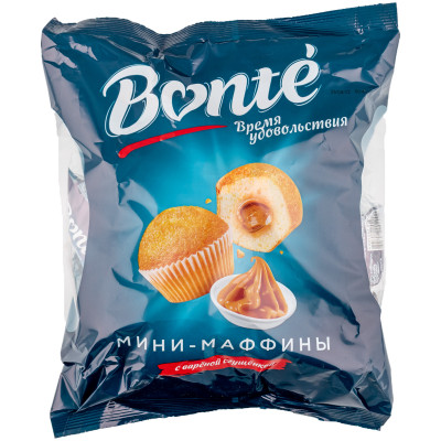 Мини-маффины с варёной сгущёнкой Bonte, 432.9г
