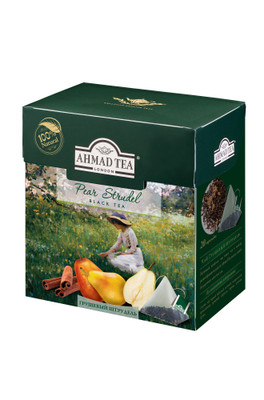 Чай Ahmad Tea Pear Strudel чёрный в пирамидках, 20х1.8г