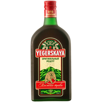Настойка Yegerskaya Таёжные травы полусладкая 35%, 500мл