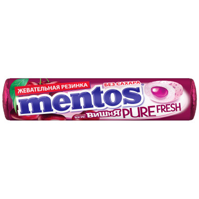 Жевательная резинка Mentos Pure Fresh со вкусом вишни, 15,5г