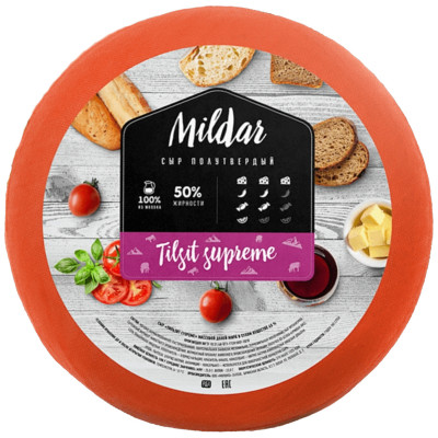 Сыр Mildar Тильзит супреме 50%
