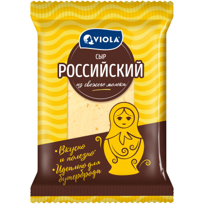 Сыр Viola Российский полутвердый 50%, 350г